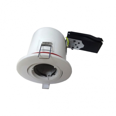 Collerette support encastrable orientable Spot LED rond blanc