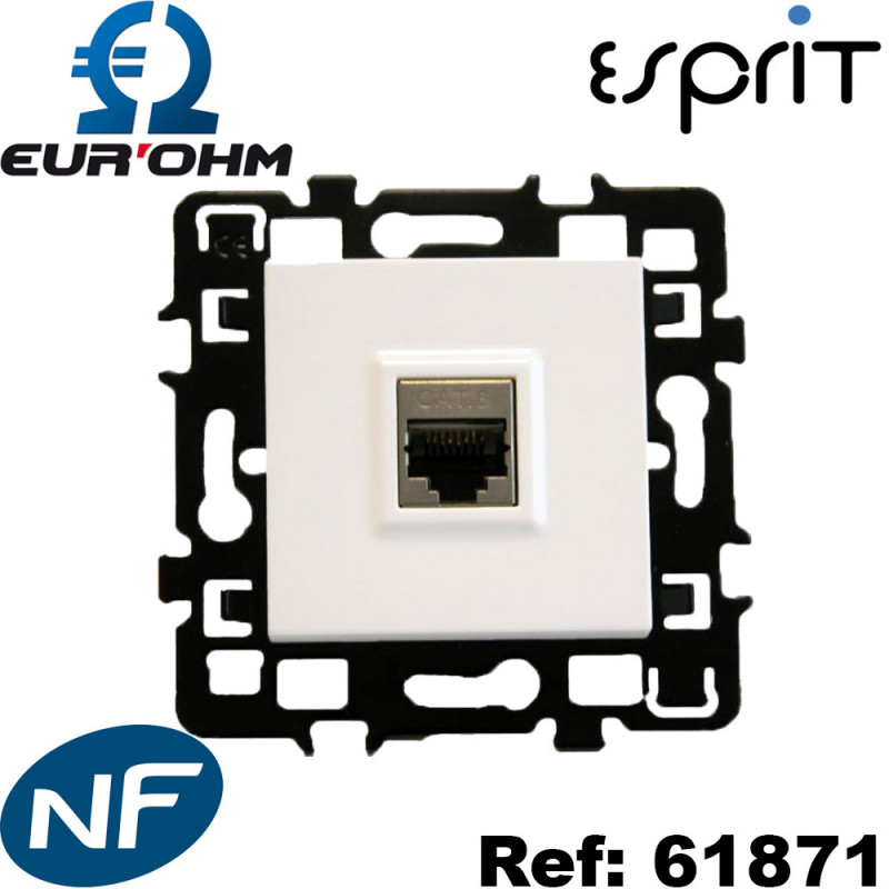Prise Ethernet murale (RJ45) à 5.860€ HT - gamme Eurohm ESPRIT