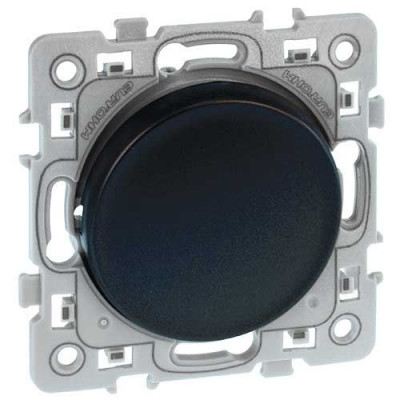 Bouton POUSSOIR 10A (Contact NO et NF) SQUARE Eurohm - anthracite EUR'OHM