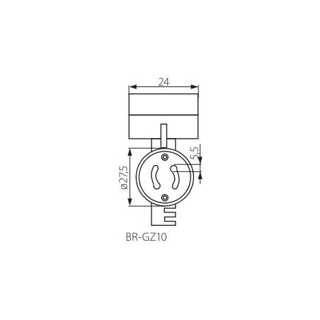Krisane - Douille GU10 connecteur automatique avec câble - Réf