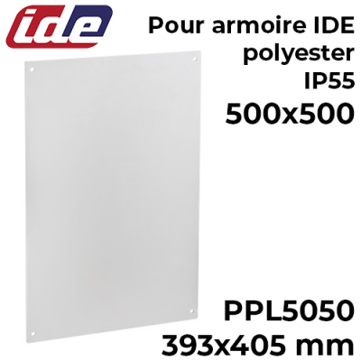 Plaque de montage polyester pour armoire étanche IP55 IDE