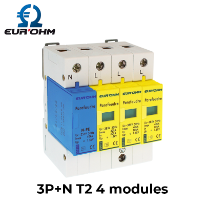 Parafoudre 3P+N T2 4 modules EUR'OHM