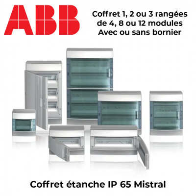 Coffret étanche IP 65 Mistral ABB ABB