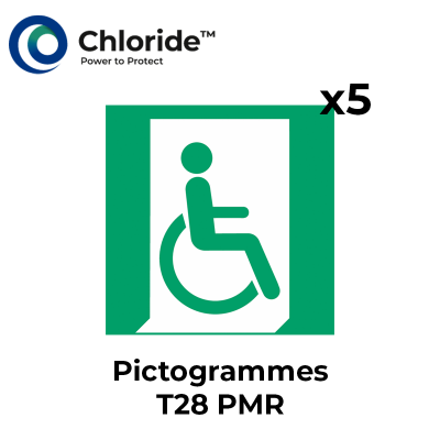 Lot de 5 pictogrammes T28 (PMR) LUMIO CHLORIDE