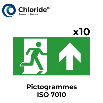 Lot de 10 pictogrammes ISO 7010 LUMIO CHLORIDE