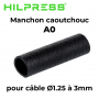 Manchon caoutchouc A0 pour cable de 1.25 à 3mm HILPRESS