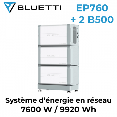 Système d'énergie en réseau | EP760 + 2 B500 | 9920 Wh Bluetti