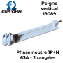 Peigne vertical 1P+N - 63A - 2 rangées EUR'OHM