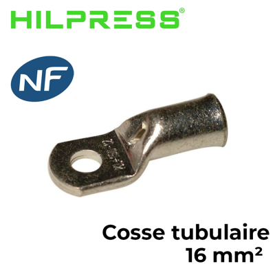 Cosses tubulaires cuivre 16mm² certifiées NF HILPRESS