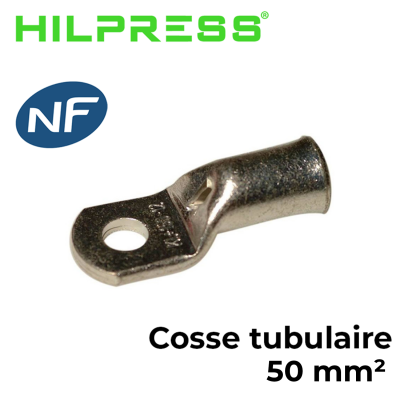 Cosses tubulaires cuivre 50mm² certifiées NF HILPRESS