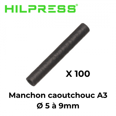 Manchon caoutchouc A3 pour câble de 5 à 9mm HILPRESS