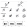 Poste de travail saillie 3x4 modules blanc EFAPEL