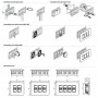 Poste de travail à encastrer 3x4 modules blanc EFAPEL