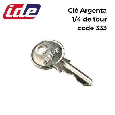 Clé supplémentaire code 333 pour coffret Argenta IDE