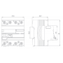 Interrupteur différentiel triphasé 10kA - 300mA - Type AC - 25A à 63A IMO