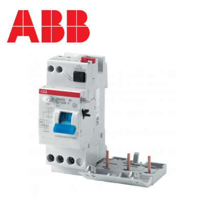 Bloc différentiel triphasé - 30mA - Type AC - 2/4 modules - 40/60A ABB