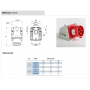 Socle de prise mâle 3P+T 32A 380V étanche IP44 ou IP67 IDE