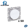 Pack de 50 interrupteurs va-et-vient 10A blanc SQUARE EUR'OHM