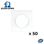 Pack de 50 plaques de finition 1 poste blanches SQUARE EUR'OHM