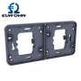 Cadre support double horizontal pour installation en encastré du composable EUR'OHM