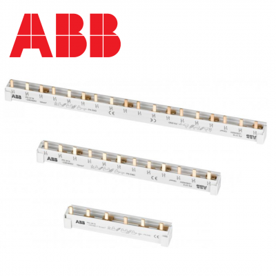 Peigne tripolaire 3P - 63/80A - 12 ou 60 modules - 10 ou 16mm² ABB