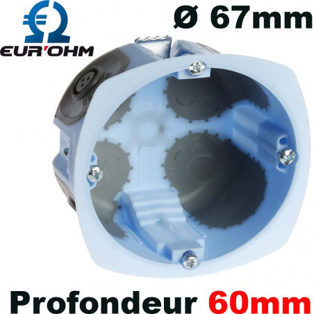 Boite encastrable Eur'Ohm XL AIRMETIC Ø67mm EUR'OHM