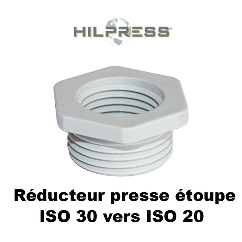 Réducteur presse étoupe ISO 32 vers ISO 20 en polyamide - Hilpress