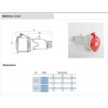 Fiche femelle tétrapolaire 32A 380V étanche IP44 ou IP67 IDE